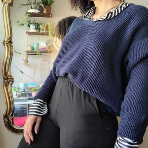 Navy slouchy sweater